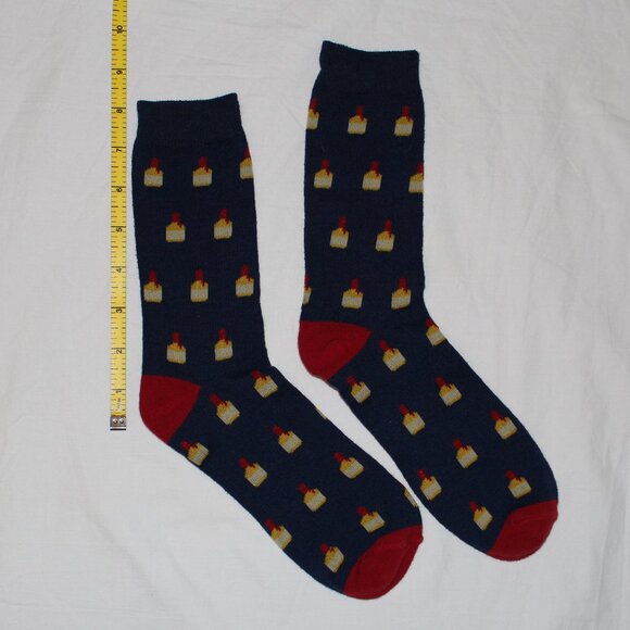 Makers' Mark Bourbon Bottle & Saved by the Bell Graphic Men's Cotton Dress Socks - Picture 2 of 8